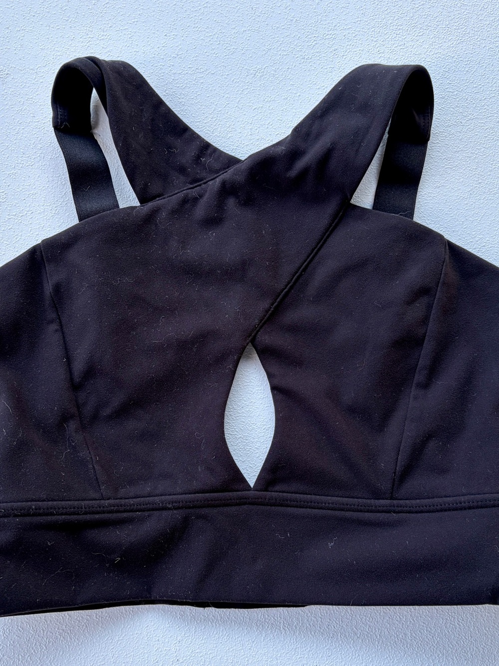 Buffbunny Collection Black Harmony Halter Sports Bra Medium Keyhole Cutout